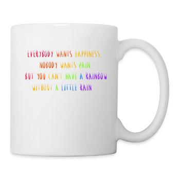 Rainbow saying - Mug - white - Right