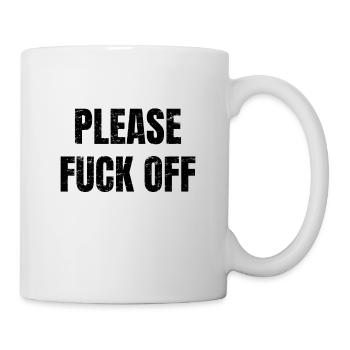 Please Fuck Off lettering - Mug - white - Right