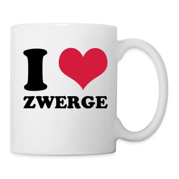 I Love Zwerge - Tasse - Weiß - Rechts