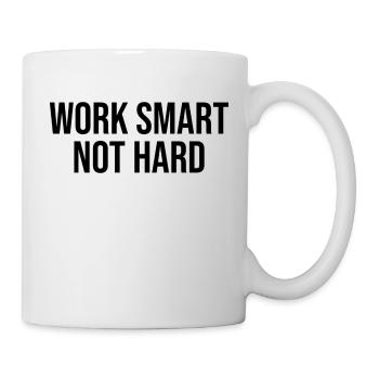 work smart not hard - Mug - white - Right