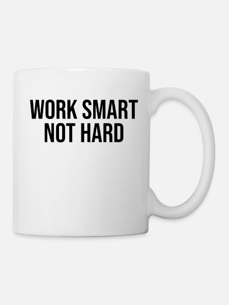 travailler intelligemment pas dur - Mug blanc - blanc