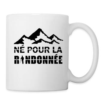Né pour la Randonnée - Mug blanc - blanc - Droite