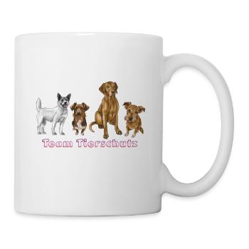 Team Tierschutz - Tasse - Weiß - Rechts