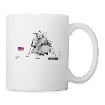 Mondlandefähre auf dem Mond - Tasse - Weiß - Rechts
