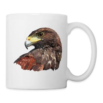 Red and black hawk - Mug - white - Right