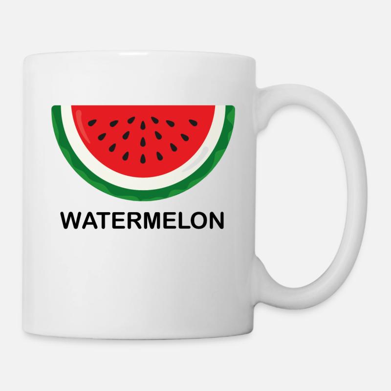 Watermelon, watermelon with black writing - Mug - white