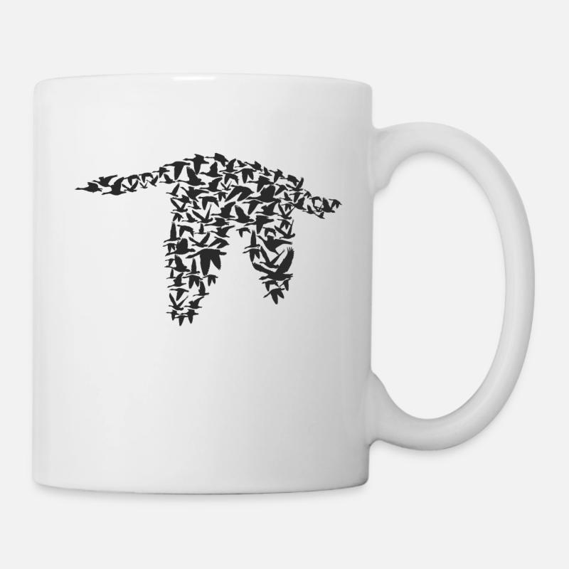 fliegende wilde Gans - Tasse - Weiß
