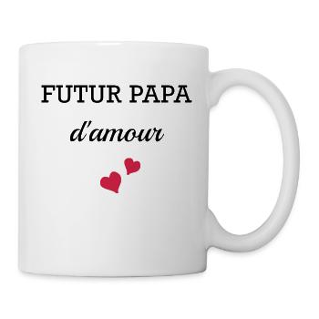 Futur Papa d amour - Mug blanc - blanc - Droite
