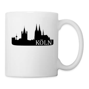 Kölner Skyline - Tasse - Weiß - Rechts