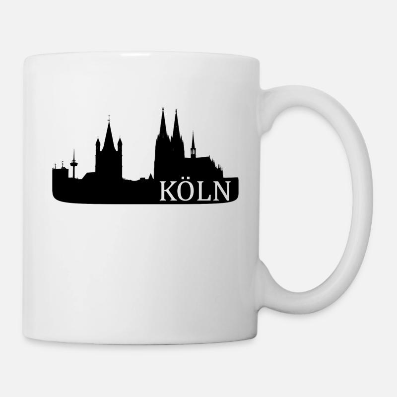 Kölner Skyline - Tasse - Weiß