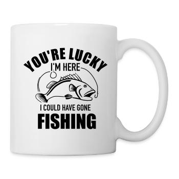 pêche - Mug blanc - blanc - Droite