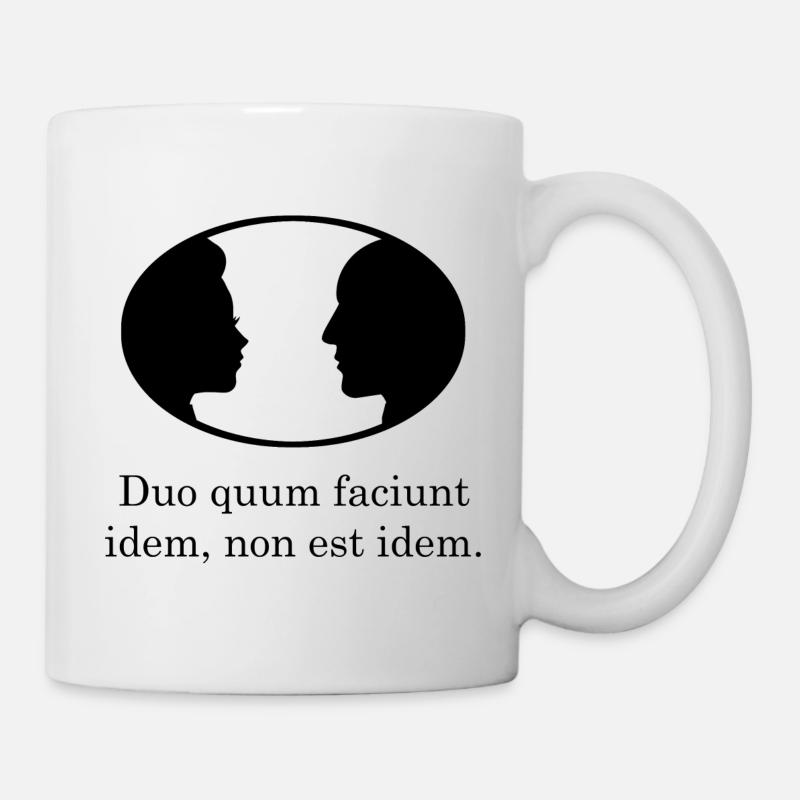 quand deux font le même noir latin - Mug blanc - blanc