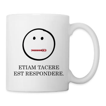 Silence is also a Latin answer - Mug - white - Right