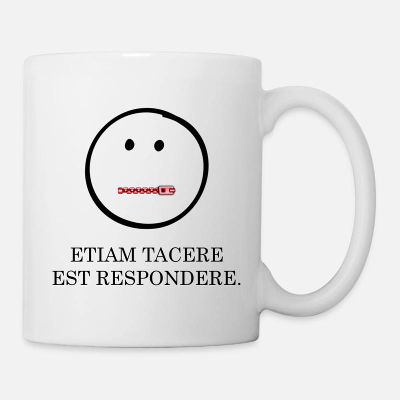 schweigen ist auch eine antwort latein - Tasse - Weiß