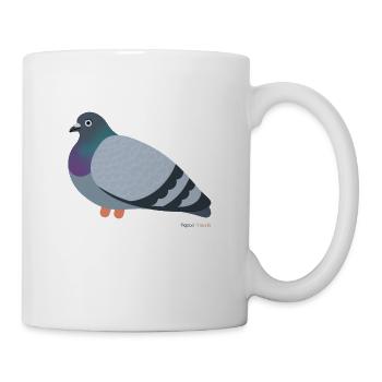 Our city pigeons: simply beautiful! - Mug - white - Right