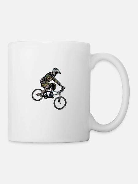 BMX Mountainbike - Tasse - Weiß