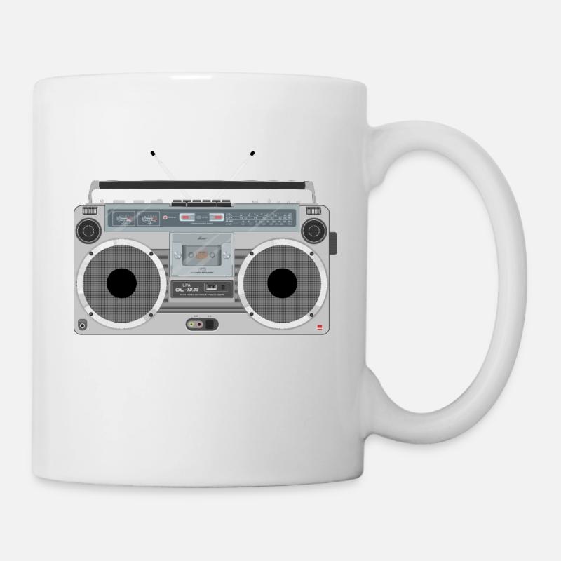 Ghettoblaster Retro - Tasse - Weiß