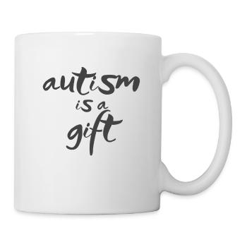 Autismus ist ein Geschenk - Autistisches / Asperger-Syndrom - Tasse - Weiß - Rechts