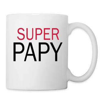 Super Papy - Opa T-Shirt - Tasse - Weiß - Rechts