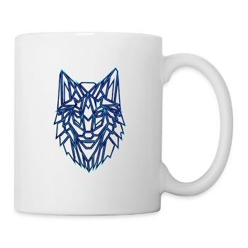 Wolf polygon geometric design - Mug - white - Right