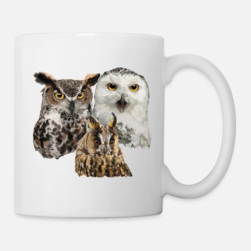 Eulen - Tasse - Weiß