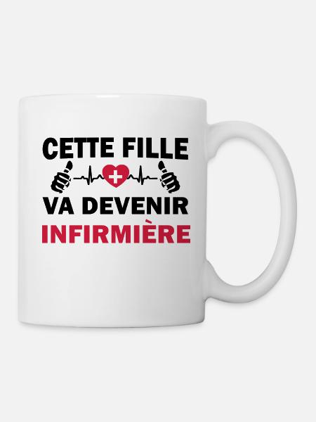 fille va devenir infirmière - Future infirmière - Mug blanc - blanc