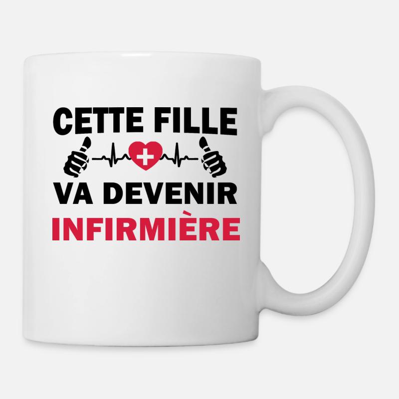 fille va devenir infirmière - Future infirmière - Mug blanc - blanc