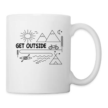 GET OUTSIDE - Mug blanc - blanc - Droite