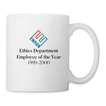 Enron Mitarbeiter des Jahres - Tasse - Weiß - Rechts