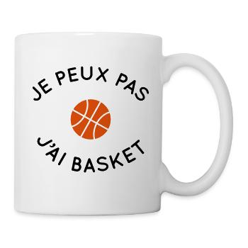 Je peux pas j'ai basket - Mug blanc - blanc - Droite