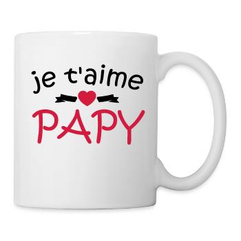 je t'aime papy - Mug blanc - blanc - Droite