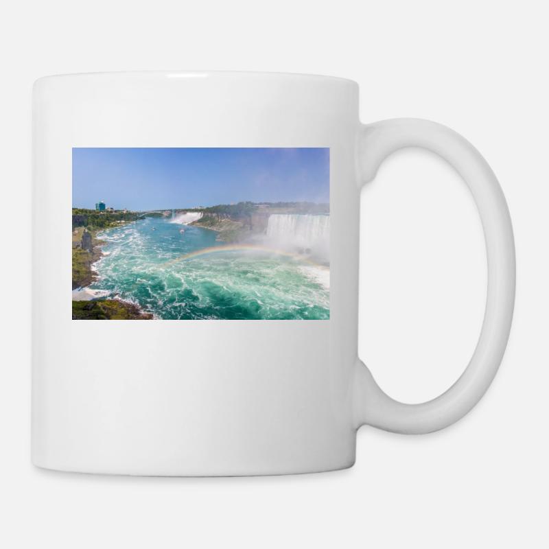 Canada Ontario Niagara Falls Américain et Canadien - Mug blanc - blanc