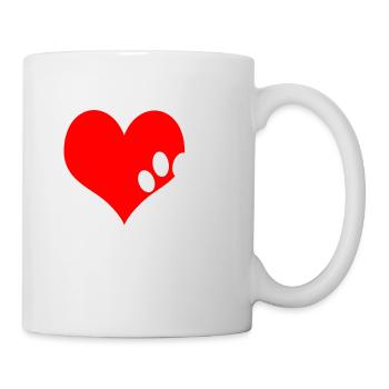 Patte de coeur - Mug blanc - blanc - Droite