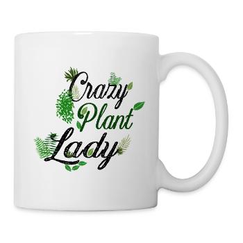Dame aux plantes folle - Mug blanc - blanc - Droite