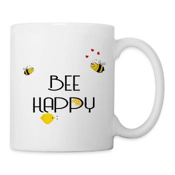 Bee Happy - Tasse - Weiß - Rechts