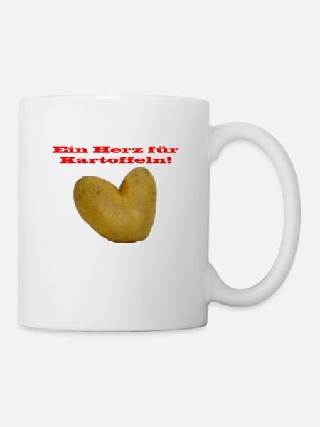 Kartoffelherz3 - Tasse - Weiß