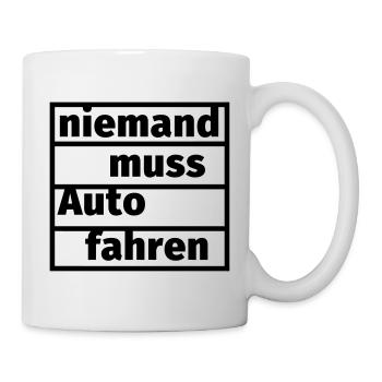 Fahrrad fahren Umwelt schützen Klimawandel Spruch - Tasse - Weiß - Rechts