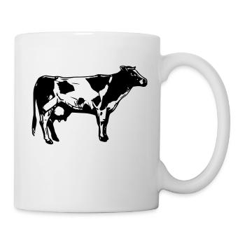 logo de vache - Mug blanc - blanc - Droite