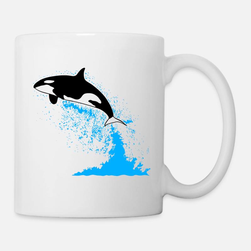 Orque, épaulard, épaulard, épaulard, mer - Mug blanc - blanc