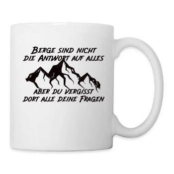 Berge machen deine Gedanken frei. Natur-Lover. - Tasse - Weiß - Rechts