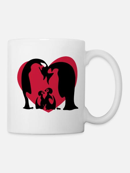Penguin Family / Pinguin Familie - Tasse - Weiß