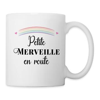 Idée Cadeau future maman petite merveille en route - Mug blanc - blanc - Droite