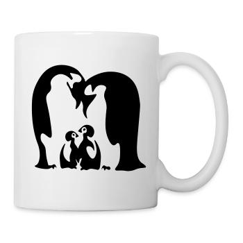 Penguin Family - Famille de pingouins - Pinguine - Tasse - Weiß - Rechts