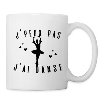 J peux pas j ai danse cinquième position cadeau - Mug blanc - blanc - Droite