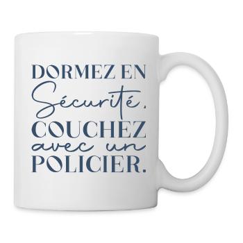 Policier - Mug blanc - blanc - Droite