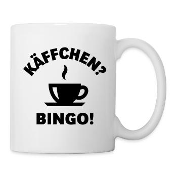 Käffchen Bingo (Baumann Klausen Clausen Kaffee V2) - Tasse - Weiß - Rechts
