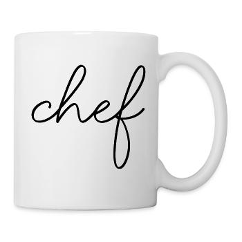 Chef Spruch Schrift Sprüche - Tasse - Weiß - Rechts