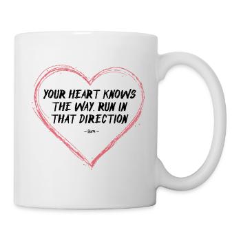 Follow Your Heart - Rumi Quote - Mug - white - Right
