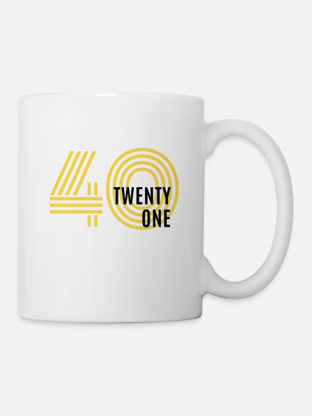 Vierzig - Tasse - Weiß