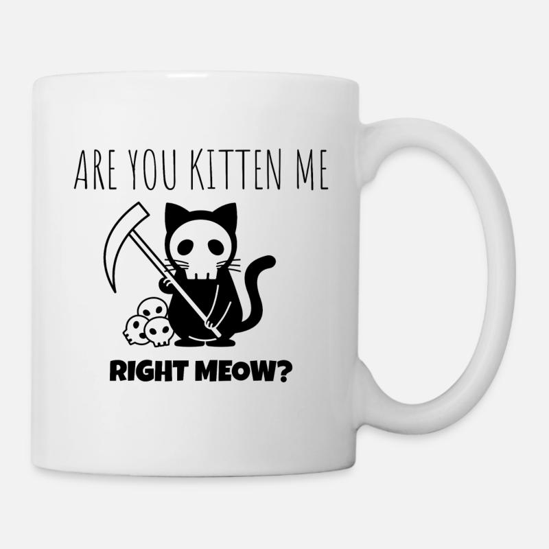 Lustige Katze - Tasse - Weiß
